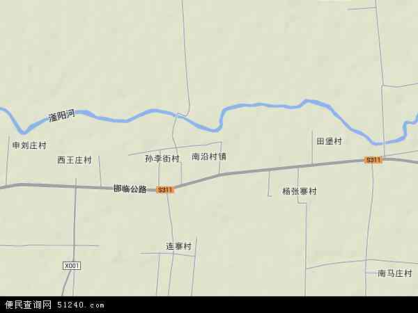 中国河北省邯郸市永年县南沿村镇地图(卫星地图)图片