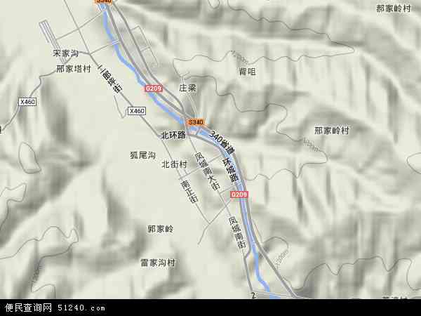 中国山西省吕梁市中阳县宁乡镇地图(卫星地图)图片