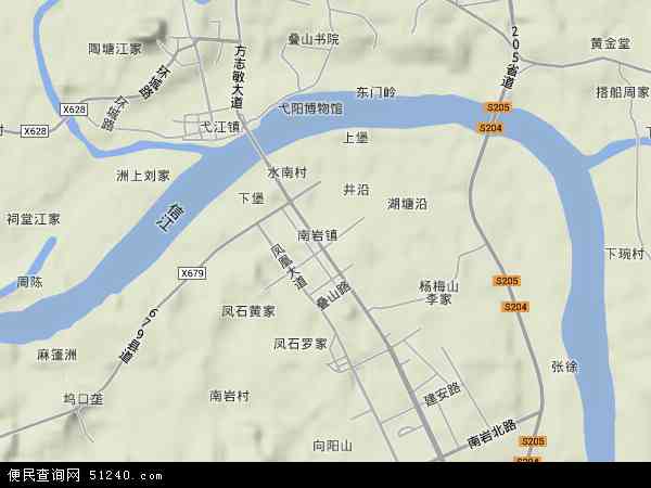 中国江西省上饶市弋阳县南岩镇地图(卫星地图