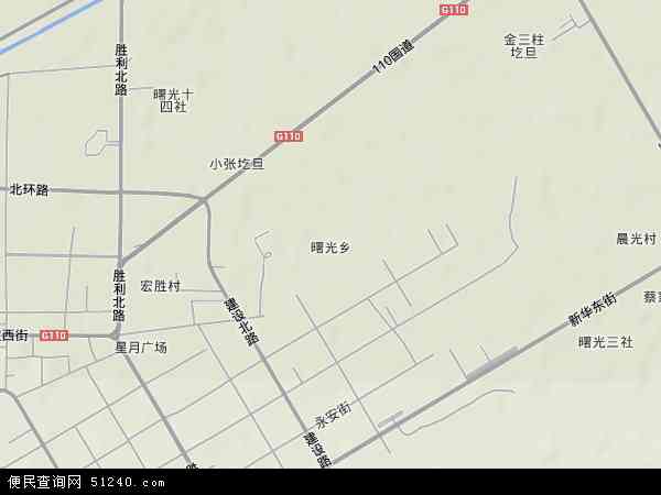 中国内蒙古自治区巴彦淖尔市临河区曙光乡地图(卫星地图)图片