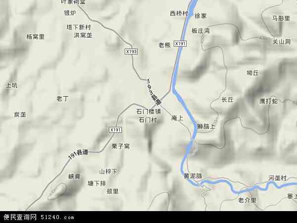中国江西省九江市武宁县石门楼镇地图(卫星地图)图片