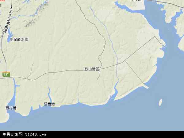 广西壮族北海市铁山港区地图(地图)