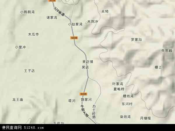 中国湖北省随州市广水市吴店镇地图(卫星地图)图片