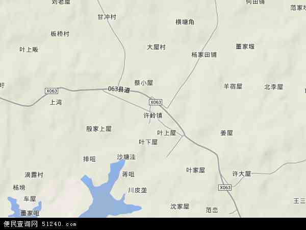 中国安徽省安庆市宿松县许岭镇地图(卫星地图)图片