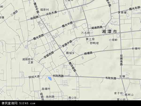 湖南省湘潭市岳塘区霞城乡地图(地图)