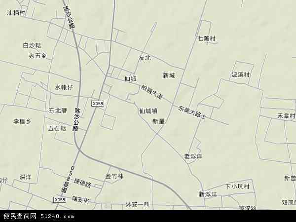 广东省汕头市潮南区仙城镇地图(地图)