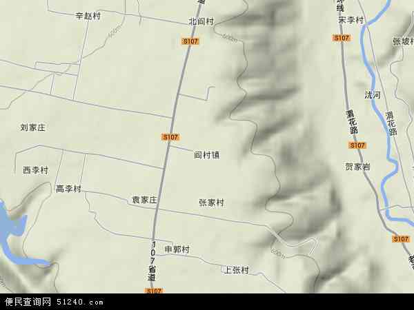 中国陕西省渭南市临渭区阎村镇地图(卫星地图)图片