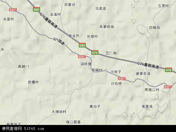 中国四川省内江市隆昌县迎祥镇地图(卫星地图)图片