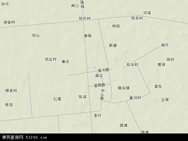 中国江苏省盐城市滨海县正红镇地图(卫星地图