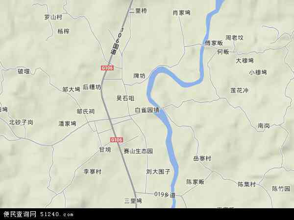 中国河南省信阳市光山县白雀园镇地图(卫星地图)图片