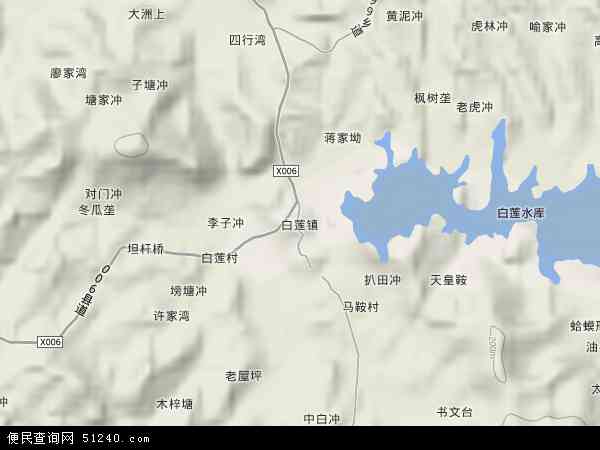 中国湖南省衡阳市衡东县白莲镇地图(卫星地图)图片
