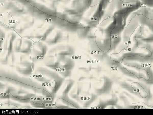 中国湖北省襄阳市南漳县板桥镇地图(卫星地图