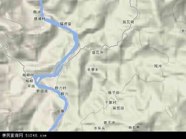中国湖南省怀化市会同县长寨乡地图(卫星地图)图片