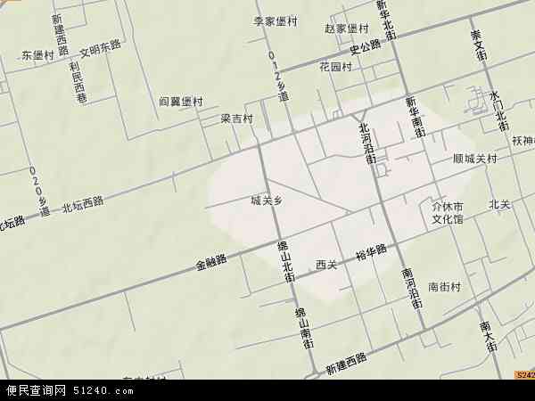 中国山西省晋中市介休市城关乡地图(卫星地图)图片