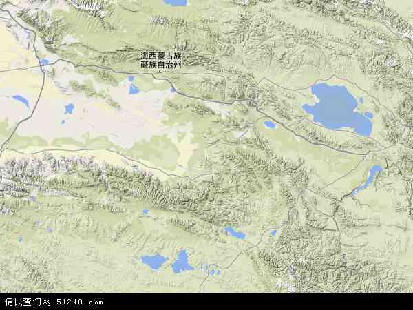 青海省海西蒙古族藏族自治州都兰县察汉乌苏镇地图(地图)