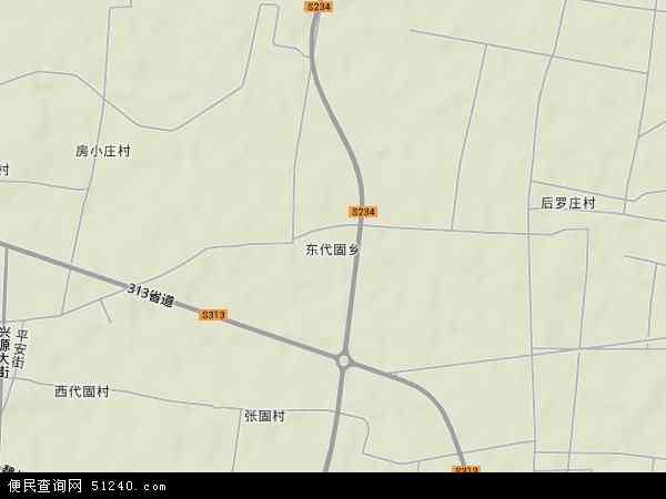 中国河北省邯郸市魏县东代固乡地图(卫星地图)图片