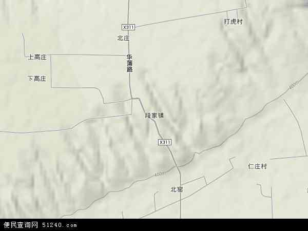 中国陕西省渭南市大荔县段家镇地图(卫星地图)图片