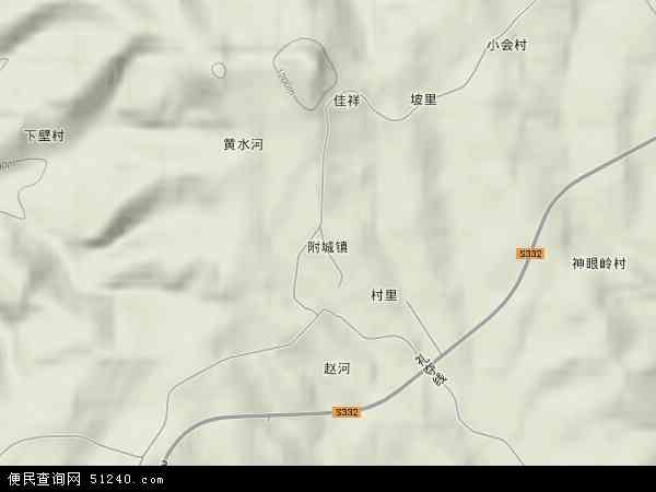 中国山西省晋城市陵川县附城镇地图(卫星地图)图片