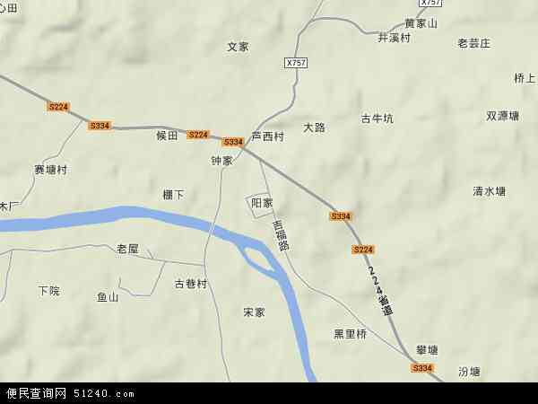 中国江西省吉安市吉安县固江镇地图(卫星地图)图片