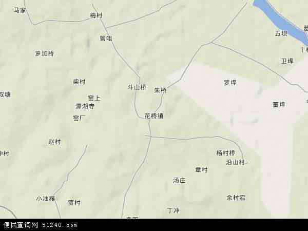 中国安徽省芜湖市芜湖县花桥镇地图(卫星地图)图片