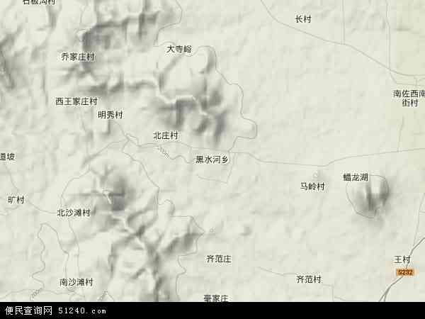 中国河北省石家庄市元氏县黑水河乡地图(卫星地图)图片