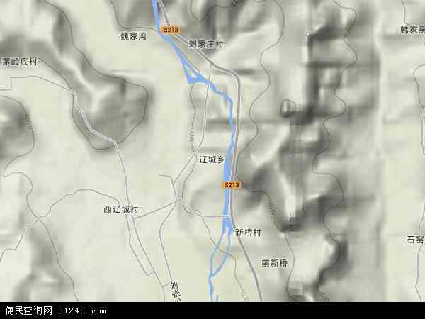 中国河北省邯郸市涉县辽城乡地图(卫星地图)图片