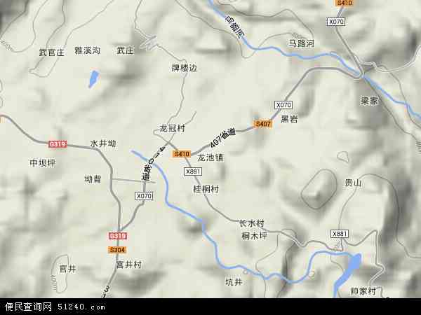 中国重庆市秀山土家族苗族自治县龙池镇地图(卫星地图)图片