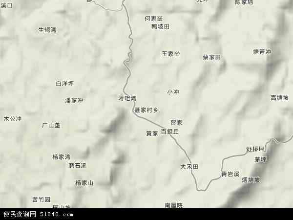 中国湖南省怀化市中方县聂家村乡地图(卫星地图)图片