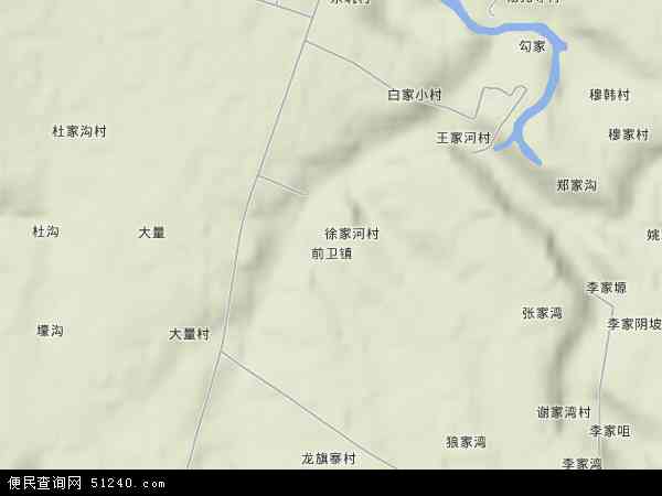 中国陕西省西安市蓝田县前卫镇地图(卫星地图)图片