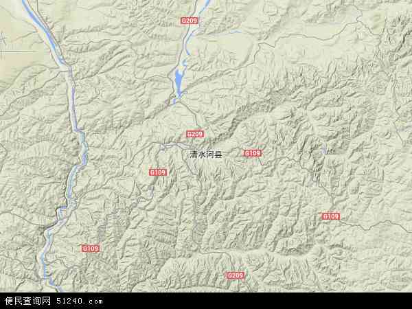 中国内蒙古自治区呼和浩特市清水河县地图(卫星地图)图片