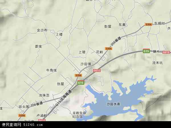 广东省惠州市惠阳区沙田镇地图(地图)