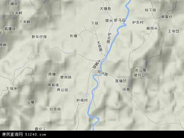 广东省汕尾市陆河县上护镇地图(地图)