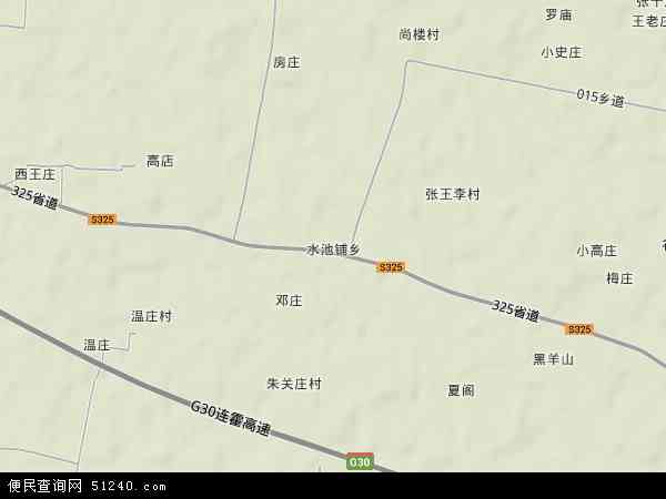 中国河南省商丘市梁园区水池铺乡地图(卫星地图)
