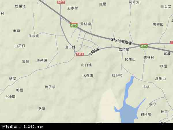 中国广西壮族自治区北海市合浦县山口镇地图(卫星地图)图片