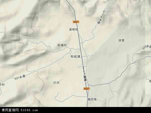 中国云南省大理白族自治州鹤庆县松桂镇地图(卫星地图)图片