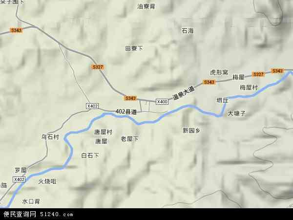 中国江西省赣州市安远县三百山镇地图(卫星地图)图片