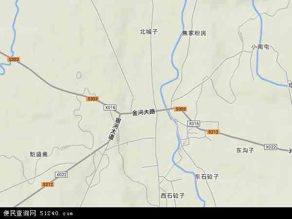中国吉林省长春市九台市上河湾镇地图(卫星地图)图片
