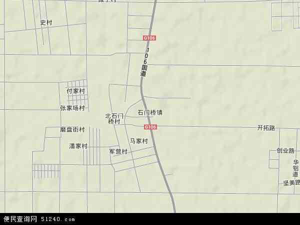 中国河北省沧州市任丘市石门桥镇地图(卫星地图)图片