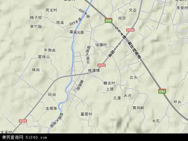 中国广东省江门市鹤山市桃源镇地图(卫星地图)图片