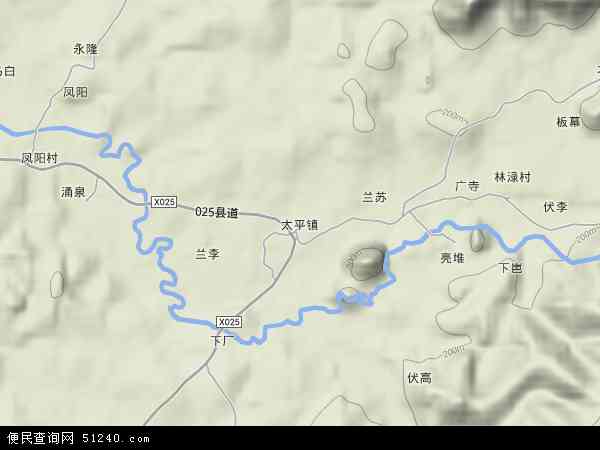 中国广西壮族自治区南宁市武鸣县太平镇地图