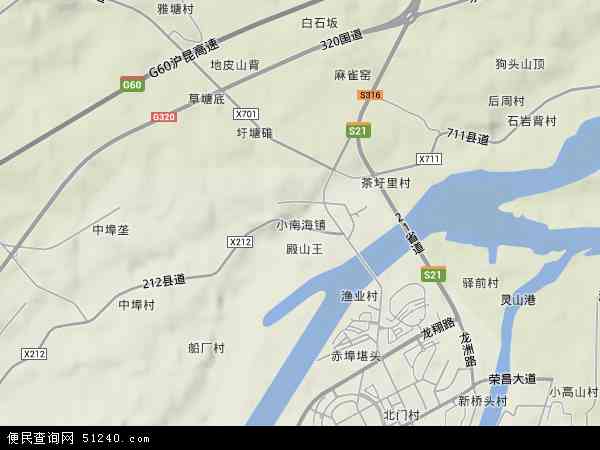 中国浙江省衢州市龙游县小南海镇地图(卫星地图)图片