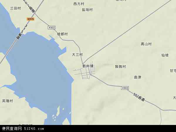 海南省省直辖县级行区划儋州市新州镇地图(地图)