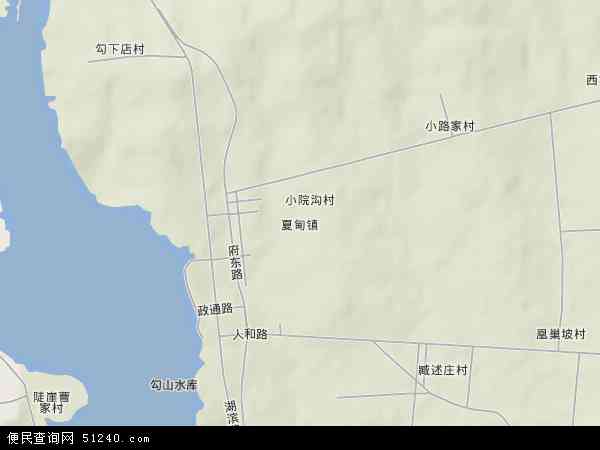 中国山东省烟台市招远市夏甸镇地图(卫星地图)图片