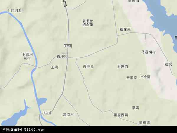 中国湖北省襄阳市老河口市袁冲乡地图(卫星地图)图片