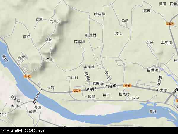 中国福建省泉州市南安市丰州镇地图(卫星地图)图片