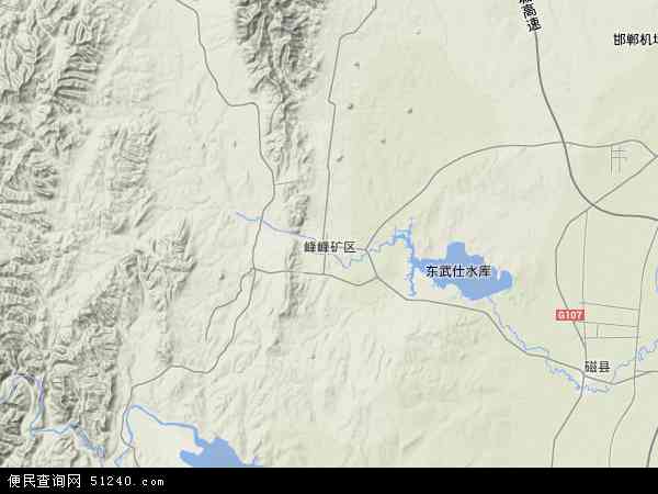 中国河北省邯郸市峰峰矿区地图(卫星地图)