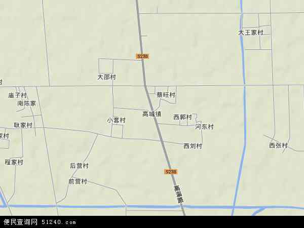 山东省淄博市高青县高城镇地图(地图)