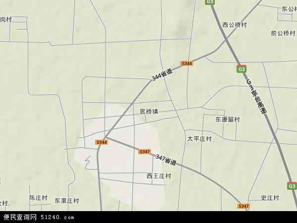 中国山东省枣庄市滕州市官桥镇地图(卫星地图)图片