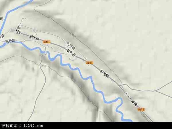 中国青海省海南藏族自治州同德县尕巴松多镇地图图片