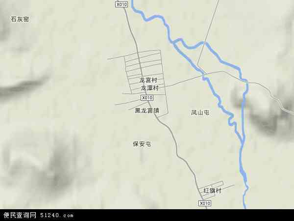 中国黑龙江省哈尔滨市尚志市黑龙宫镇地图(卫星地图)图片